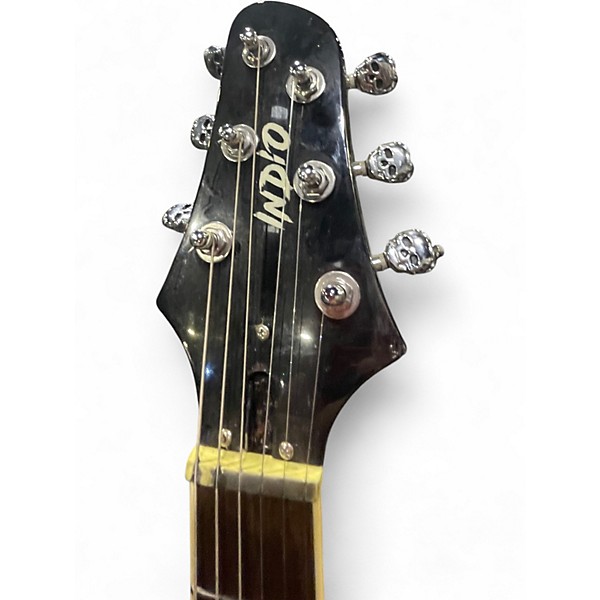 Used Indio DLX 66 burl Solid Body Electric Guitar