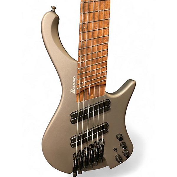 Used Ibanez EHB1006MS Silver Electric Bass Guitar