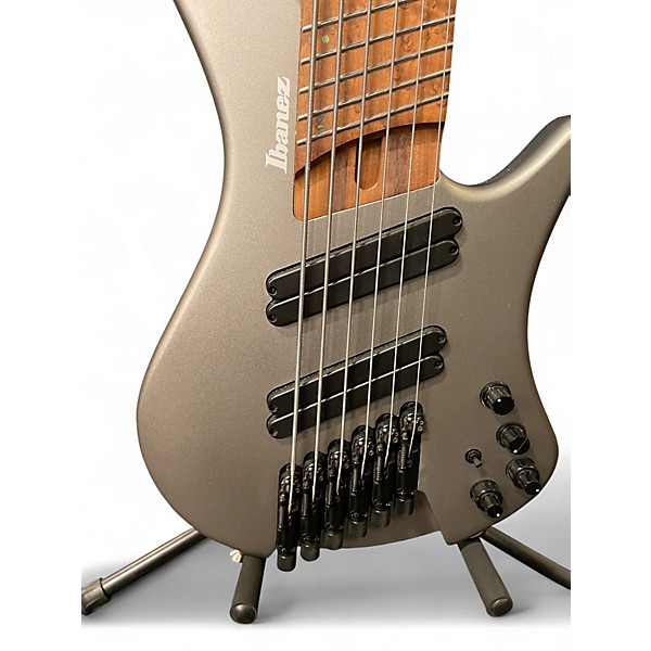 Used Ibanez EHB1006MS Silver Electric Bass Guitar