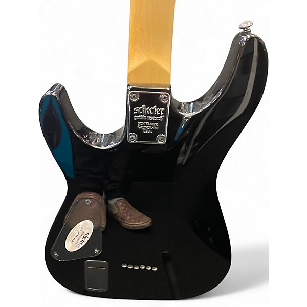 Used Schecter Guitar Research Demon 6 Crimson Red Burst Solid Body Electric Guitar