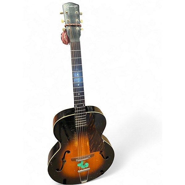 Vintage 1930s Kalamazoo   2 Tone Sunburst Acoustic Guitar