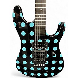 Used Kramer NIGHTSWAN BLACK/BLUE POLKA DOT Solid Body Electric Guitar