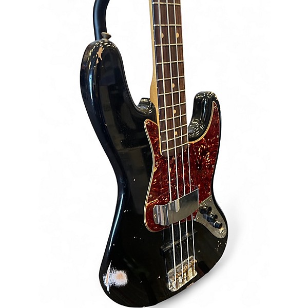 Used Fender 1964 Heavy Relic Jazz Bass Black Electric Bass Guitar