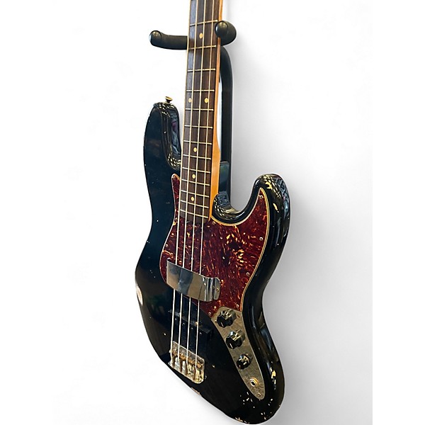Used Fender 1964 Heavy Relic Jazz Bass Black Electric Bass Guitar