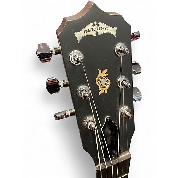 Used Deering B6-E Boston Series 6 String Natural Banjo