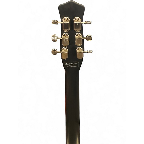 Used Danelectro u-2 56 2010 reissue Black Solid Body Electric Guitar