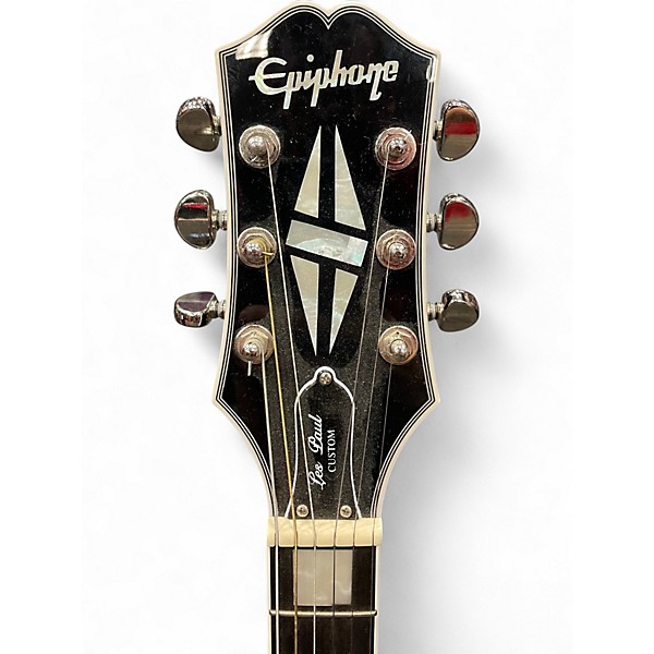 Used Epiphone Les Paul Custom Silverburst Solid Body Electric Guitar