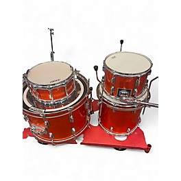 Used Pearl 4 Piece Export Metallic Orange Drum Kit