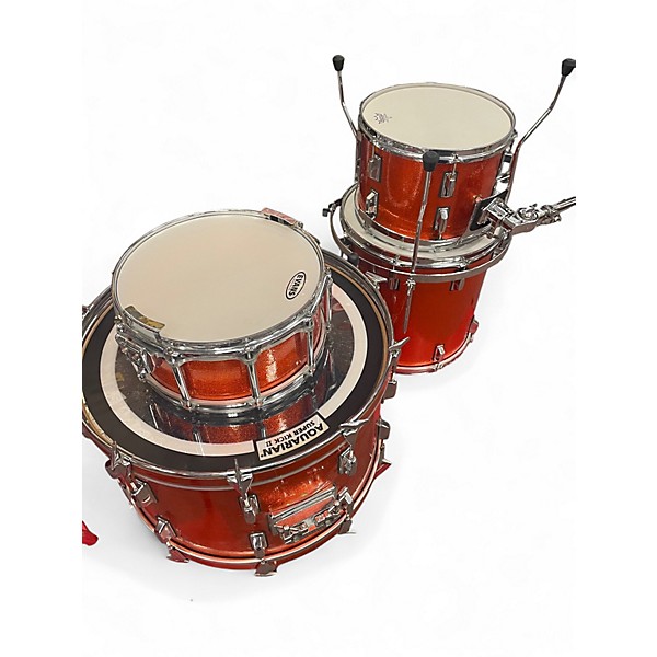Used Pearl 4 Piece Export Metallic Orange Drum Kit