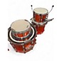 Used Pearl 4 Piece Export Metallic Orange Drum Kit