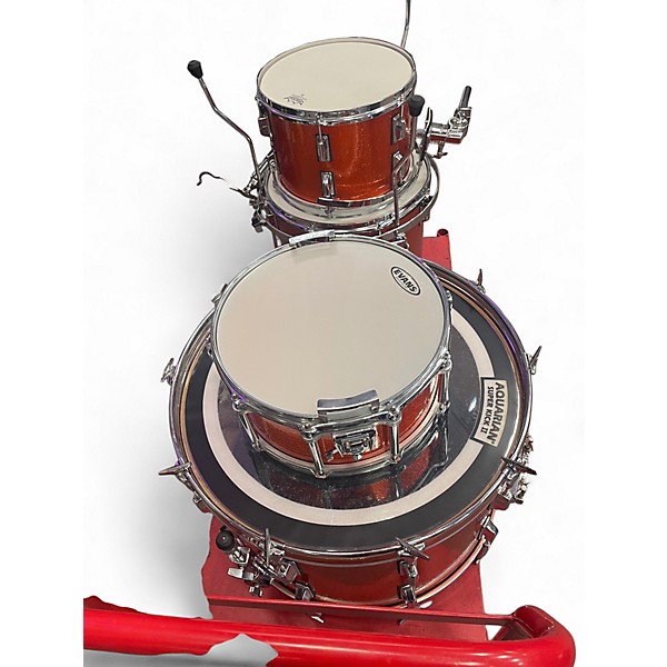 Used Pearl 4 Piece Export Metallic Orange Drum Kit