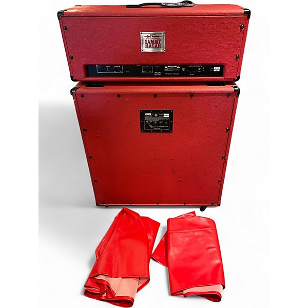 Used Crate BV120H Red Voodoo 120W Head w/ Red Voodoo 4x12 Cab Guitar Stack