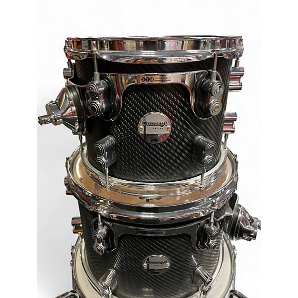Used PDP by DW 6 Piece Concept Series CARBON FIBER Drum Kit
