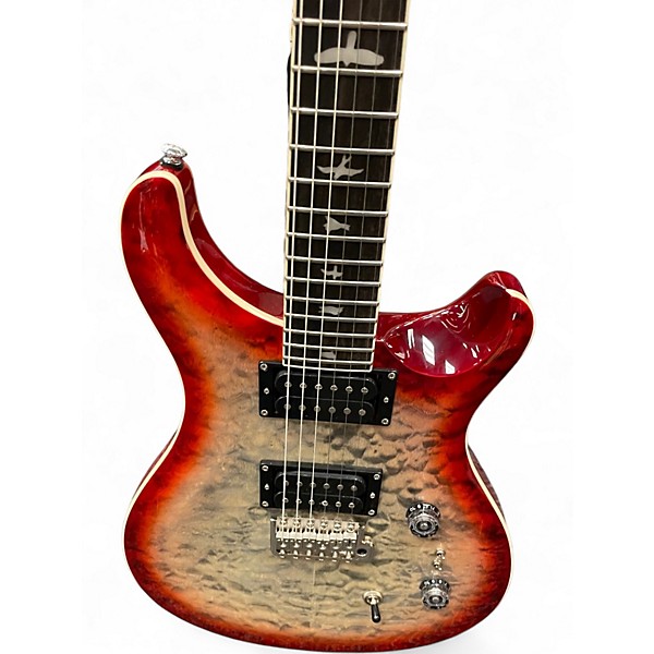 Used PRS SE Custom 2408 Charcoal Cherry Burst Solid Body Electric Guitar
