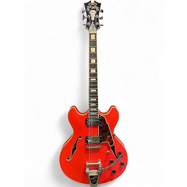 Used D'Angelico Premier Series DC Orange Hollow Body Electric Guitar