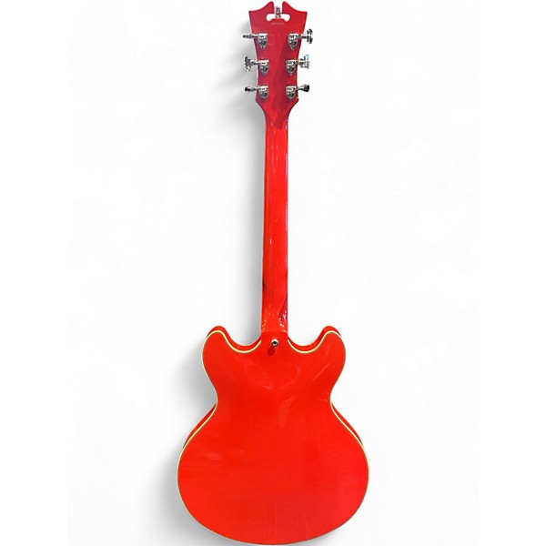 Used D'Angelico Premier Series DC Orange Hollow Body Electric Guitar