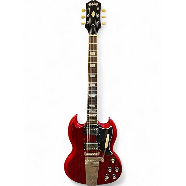 Used Epiphone 1964 SG Standard Vibrola Cherry Red Solid Body Electric Guitar