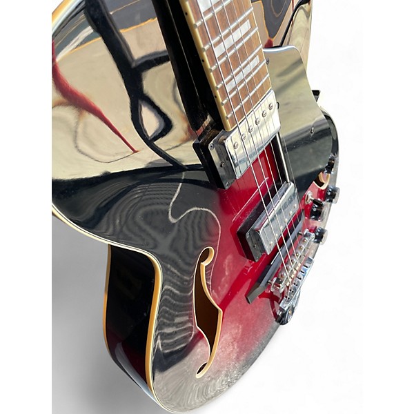 Used Ibanez AF75TRS Transparent Red Sunburst Hollow Body Electric Guitar