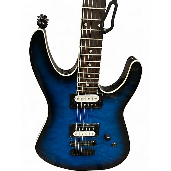 Used Dean MDX QM TBB Trans Blue Burst Solid Body Electric Guitar