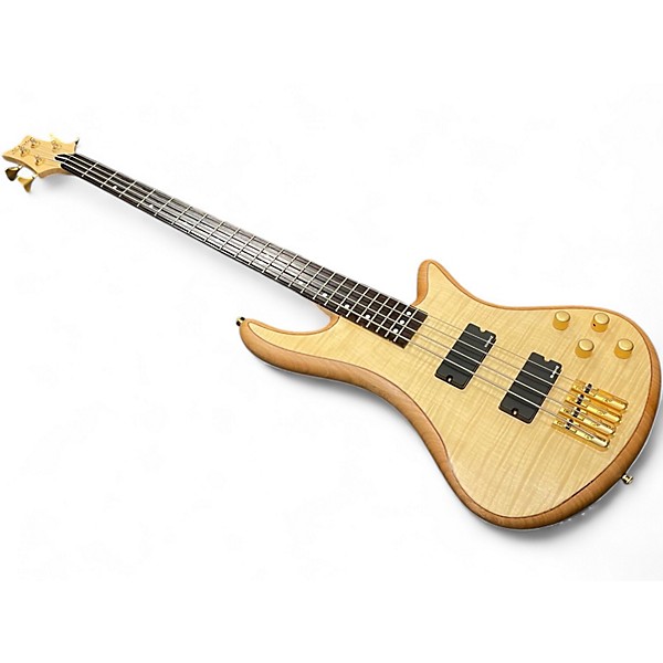 Used Schecter Guitar Research Stiletto Custom 4 String Natural Electric Bass Guitar