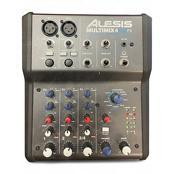 Alesis MULTIMIX4 USBFX 4チャンネルミキサー 製品情報：MultiMix 4 USB FX：Alesis