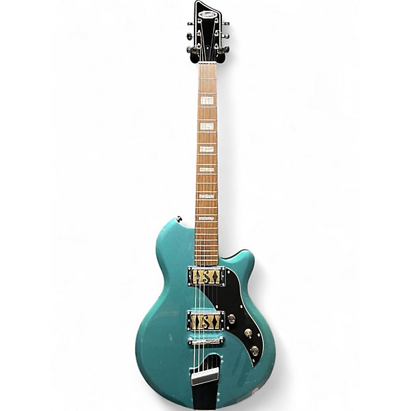 Used Supro Westbury Island Series Turquoise Metallic Solid Body Electric Guitar