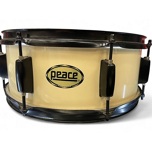 Used Peace 14.25in 14.25" snare Olympic White Drum