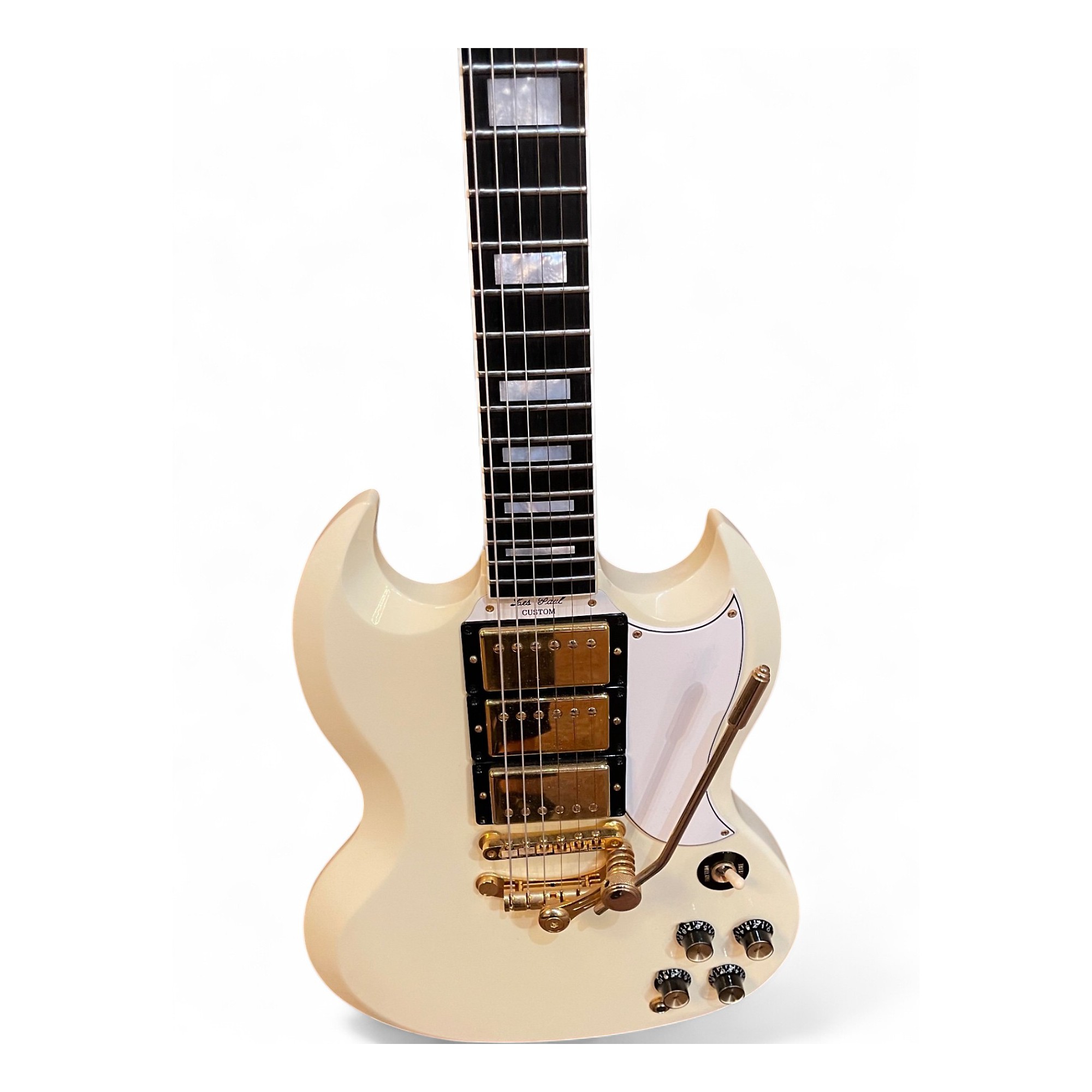 Used 2004 Gibson 1963 SG Les Paul Custom Alpine White Solid Body