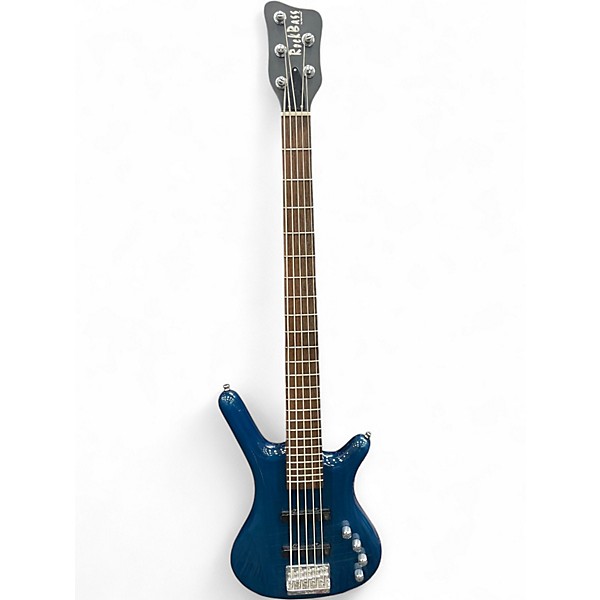 Used RockBass by Warwick Streamer LX5 Trans Blue Electric Bass Guitar