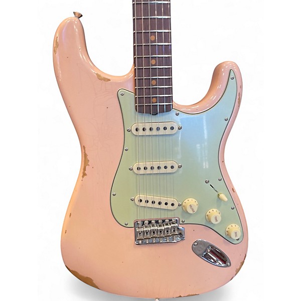 Used Fender CUSTOM LATE 62 STRATOCASTER RELIC AGED SHELL PINK Solid Body Electric Guitar