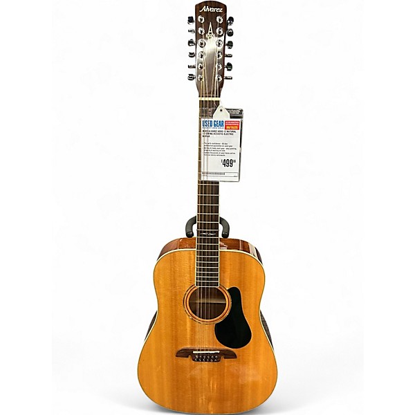 Used Alvarez AD60-12 Natural 12 String Acoustic Electric Guitar