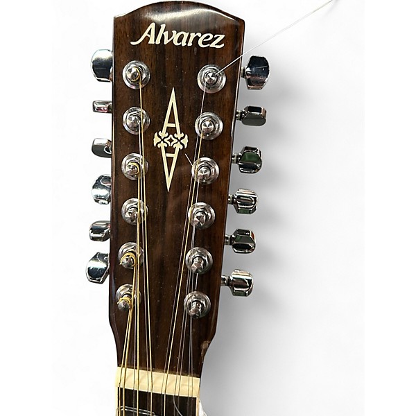 Used Alvarez AD60-12 Natural 12 String Acoustic Electric Guitar