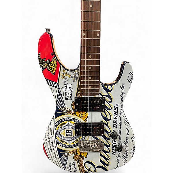 Used Miscellaneous Budweiser Guitar Black and White Solid Body Electric Guitar