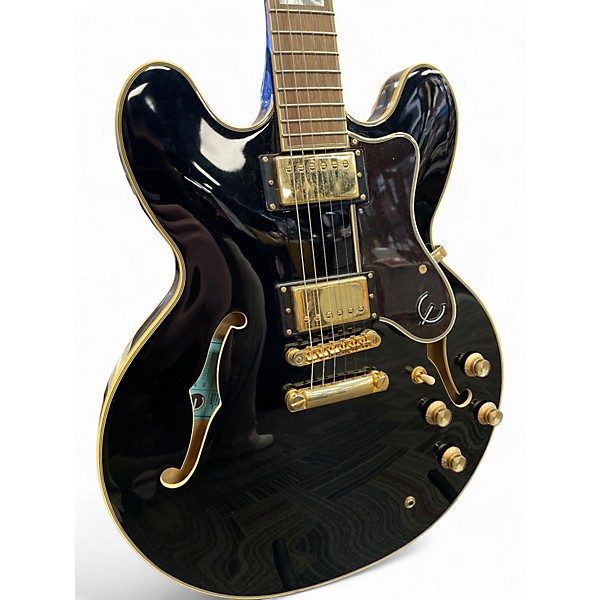 Used Epiphone Sheraton II Black Hollow Body Electric Guitar