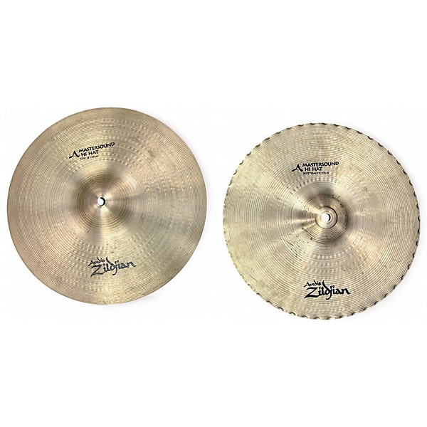 Used Zildjian 13in Mastersound Hi Hat Pair Cymbal 31