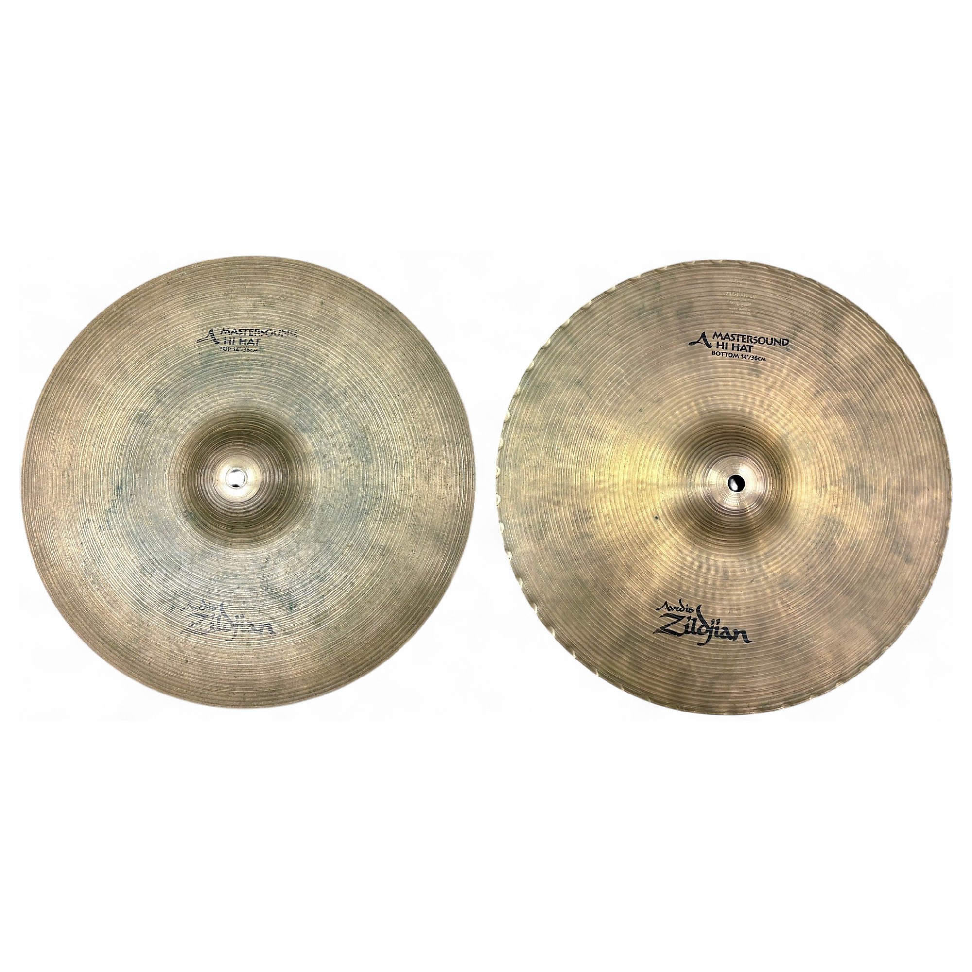 Used Zildjian 14in Mastersound Hi Hat Pair Cymbal 33