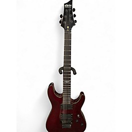 Used Schecter Guitar Research Diamond Series Crimson Red Trans Solid Body Electric Guitar