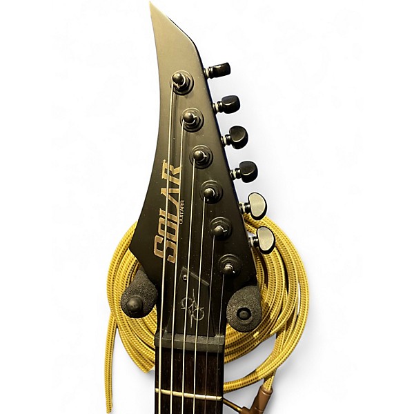 Used Solar Guitars  E 1.6 Satin Black Solid Body Electric Guitar