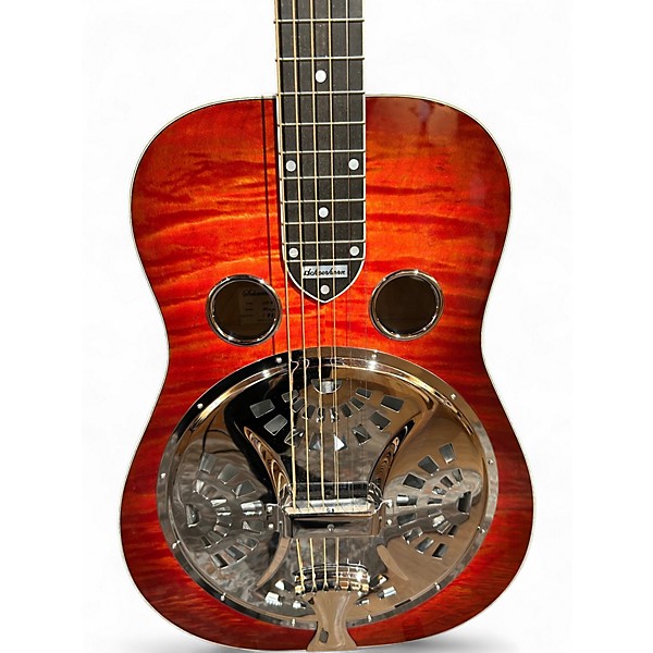 Used Scheerhorn Squareneck Maple Amberburst Resonator Guitar