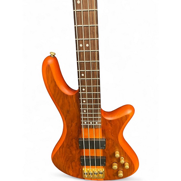 Used Schecter Guitar Research STILETTO STUDIO-4 ORANGE NATURAL Electric Bass Guitar