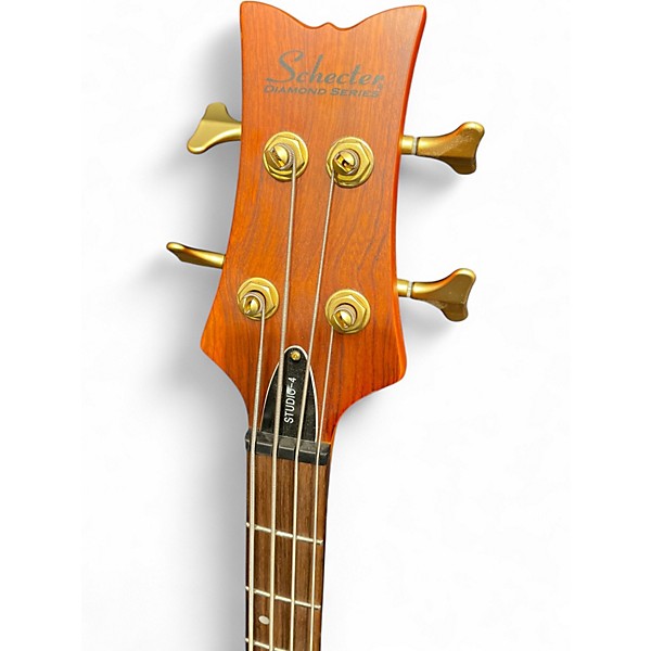 Used Schecter Guitar Research STILETTO STUDIO-4 ORANGE NATURAL Electric Bass Guitar
