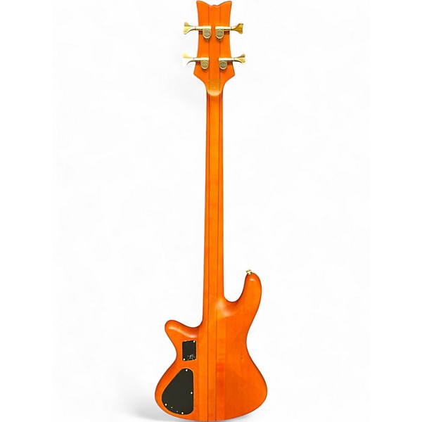 Used Schecter Guitar Research STILETTO STUDIO-4 ORANGE NATURAL Electric Bass Guitar