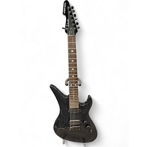 Used Schecter A-7 Black Sparkle Solid Body Electric Guitar