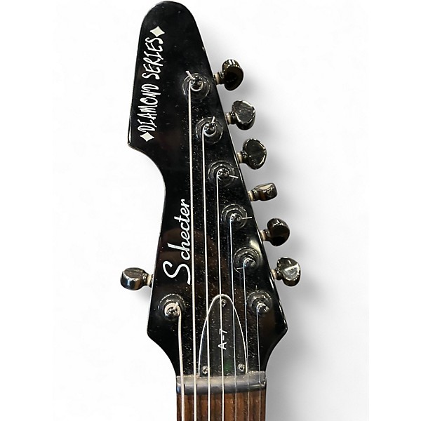Used Schecter A-7 Black Sparkle Solid Body Electric Guitar