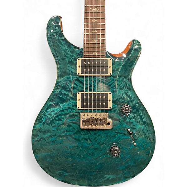 Used PRS Custom 24 10 Top Blue Crab Blue Solid Body Electric Guitar