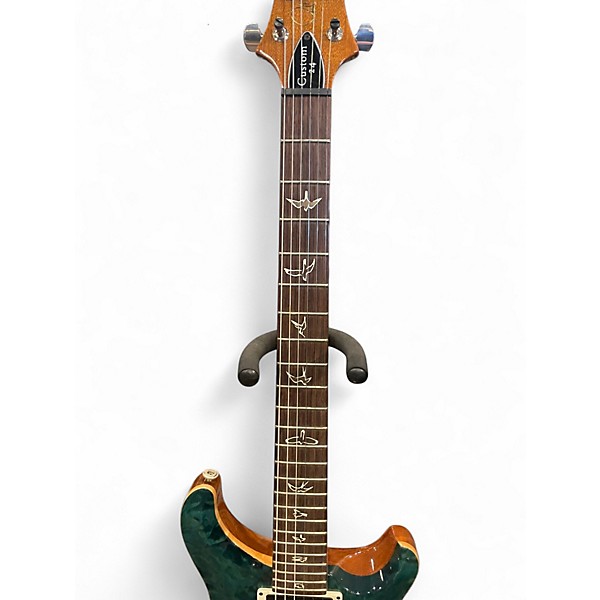 Used PRS Custom 24 10 Top Blue Crab Blue Solid Body Electric Guitar