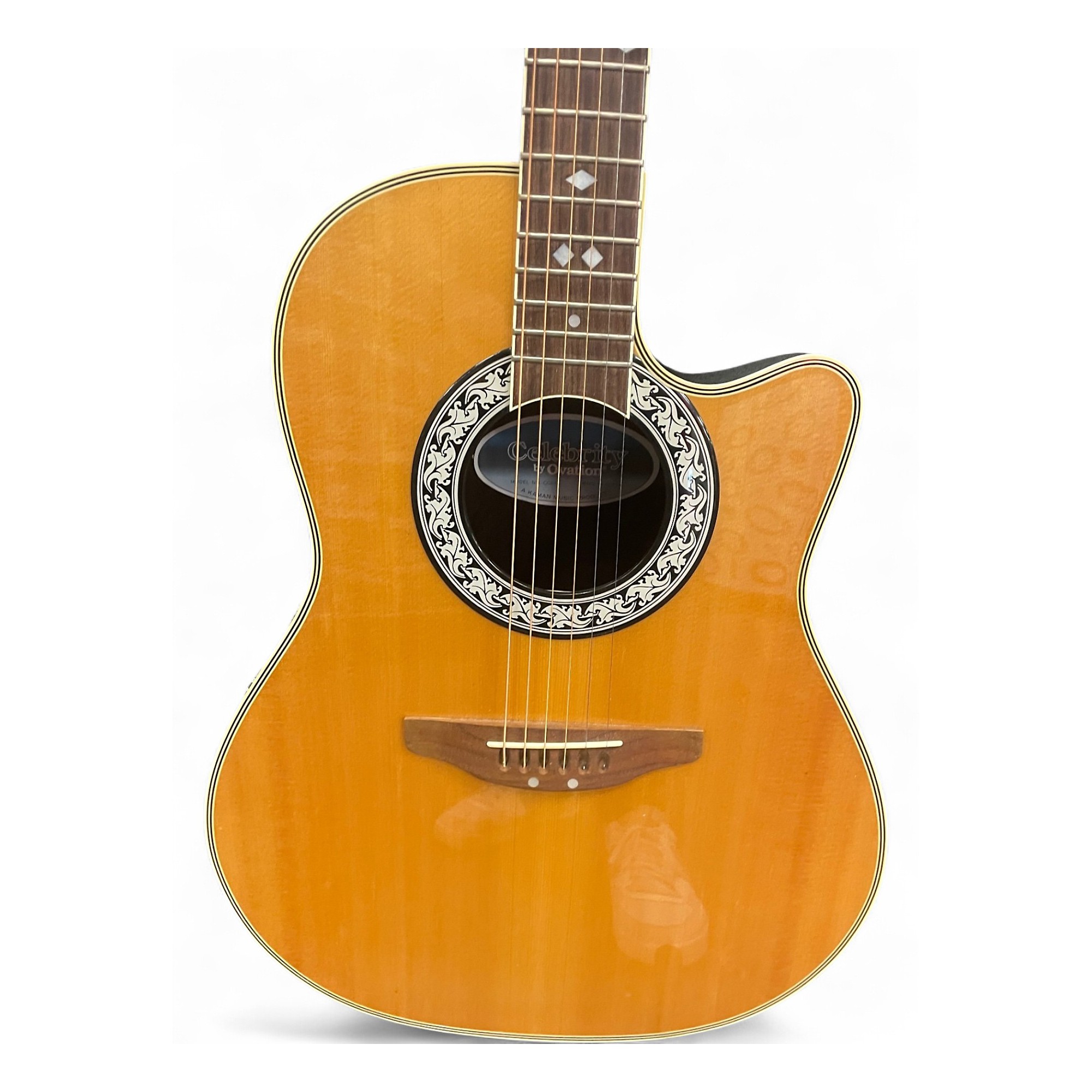 Used Ovation CC57 Celebrity Natural Acoustic Electric Guitar