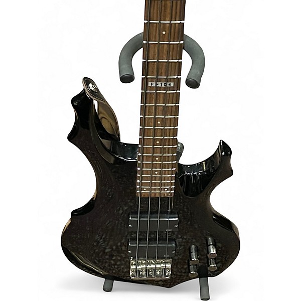 Used ESP LTD F104 Black Electric Bass Guitar