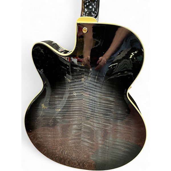 Used D'Angelico New Yorker NYL-2 Black Burst Hollow Body Electric Guitar