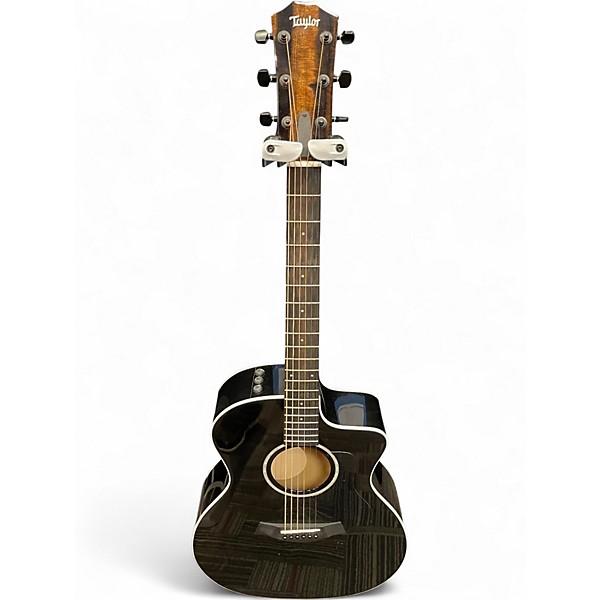 Used Taylor 214CE Deluxe Black Acoustic Electric Guitar